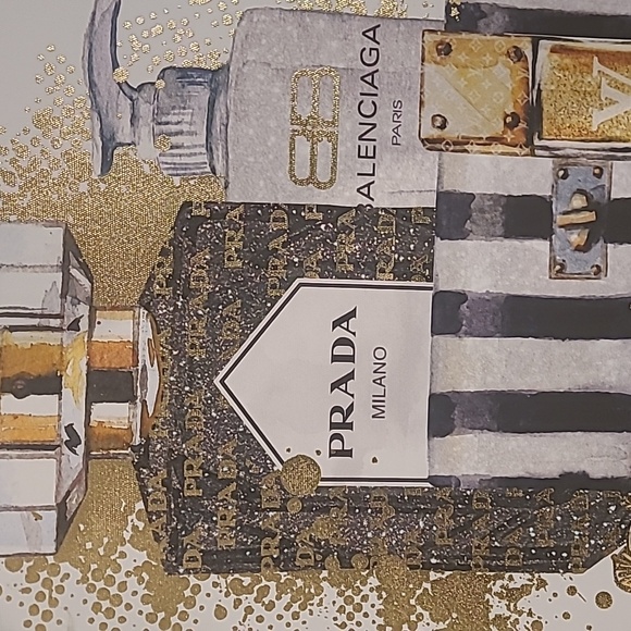 LUXURY DESIGNER PRADA BALENCIAGA VUITTON CANVAS WALL ART - Picture 3 of 6